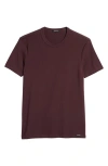 Tom Ford Cotton Jersey Crewneck T-shirt In Viola Medio Unito