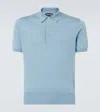 Tom Ford Light-blue Short-sleeves Polo In Cotton Piquet Jersey Man In Blue