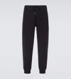 Tom Ford Black Cotton Fleece Sweatpants In Animal Print