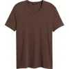 Tom Ford Cotton Jersey V-neck T-shirt In Burgundy