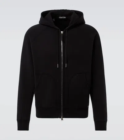 TOM FORD COTTON JERSEY ZIP-UP HOODIE