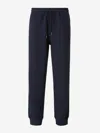 Tom Ford Tapered Cotton Track Pants In Blue