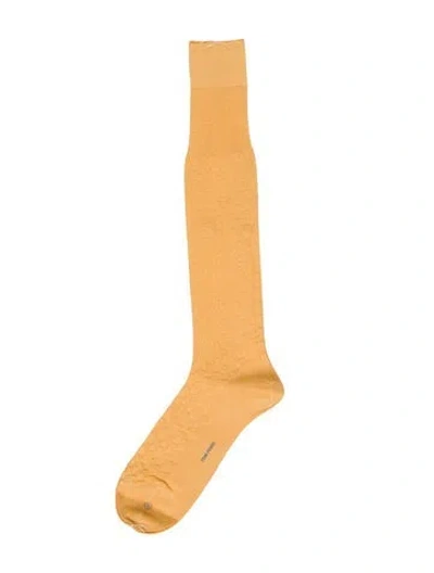 Pre-owned Tom Ford Cotton Knee Socks In Yellow