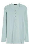 Tom Ford Cotton Knit Henley In Pale Mint