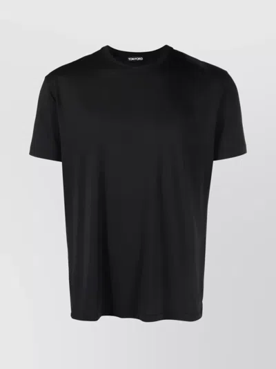 Tom Ford Black Stretch Cotton V-neck T-shirt
