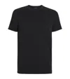 Tom Ford Round Collar Logo T-shirt In Black