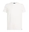 Tom Ford White Crewneck T-shirt With Logo Embroidery On The Front And Perforated Design In Cotton Man In White