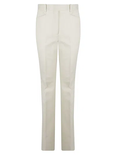 Tom Ford Cotton Moleskin Tailored Leg Trousers In White