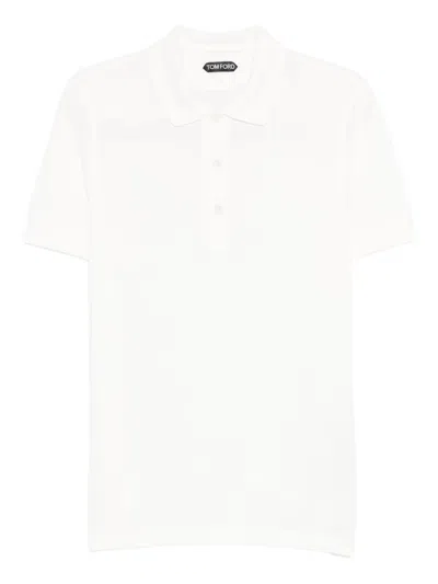 Tom Ford Cotton Blend Polo Shirt In Orange