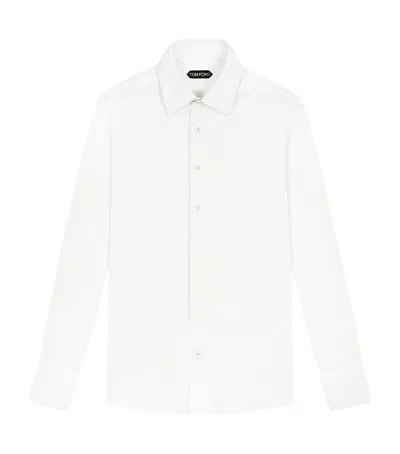 Tom Ford Cotton Plastron-front Evening Shirt In White