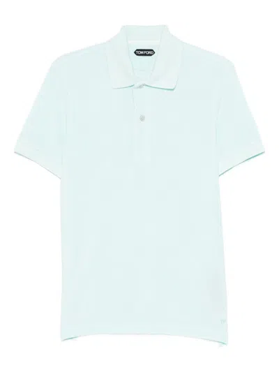 Tom Ford Sky Blue Solid Polo