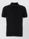 Tom Ford Mens Black Short-sleeve Lyocell-cotton Piquet Polo Shirt In Black