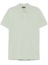 Tom Ford Short-sleeved Cotton Polo Shirt In Green