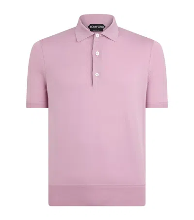 Tom Ford Cotton Polo Shirt In Pink