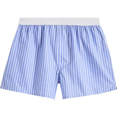 Tom Ford Cotton Poplin Boxer Shorts In Blue