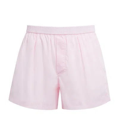Tom Ford Cotton Poplin Boxer Shorts In Pink