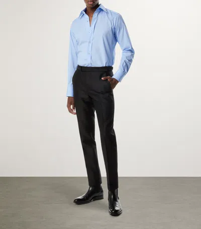 Tom Ford Cotton-poplin Shirt In Blue