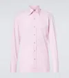 Tom Ford Poplin Slim Fit Shirt In Pink