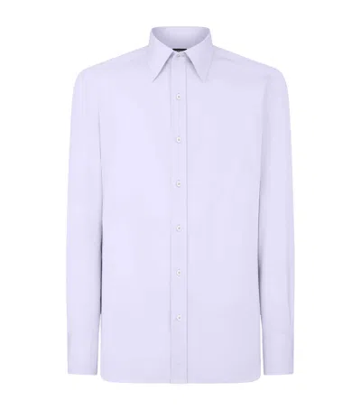 Tom Ford Cotton Poplin Slim-fit Shirt In Blue
