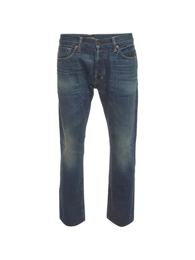 Pre-owned Tom Ford Cotton Regular-fit Jeans In Blue