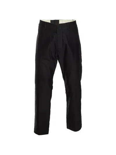 Pre-owned Tom Ford Cotton Regular-fit Trousers In Black