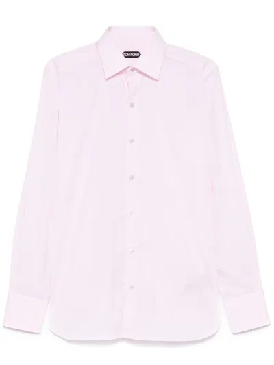 Tom Ford Cotton Shirt In 粉色