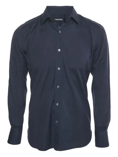 Pre-owned Tom Ford Cotton Shirt In Blue