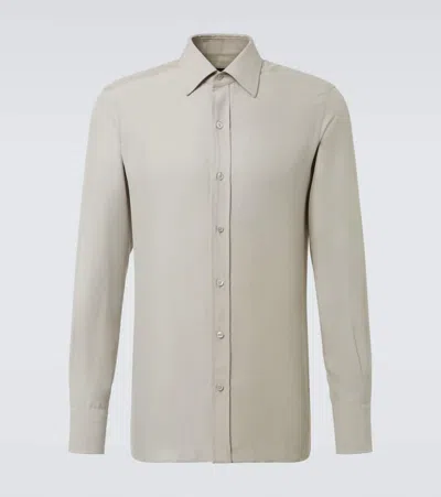 Tom Ford Cotton Shirt In Gray