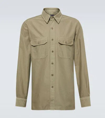 Tom Ford Cotton Shirt In Green