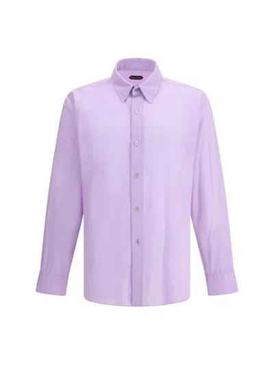 Tom Ford Long Sleeve Shirt In Purple
