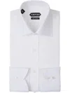 Tom Ford White Slim-fit Pinned-collar Double-cuff Cotton-poplin Shirt In White