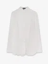 Tom Ford Textured Long Sleeve Cotton Shirt In White