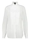 Tom Ford Tailored Black Smoking Shirt With Crisp Collar In White