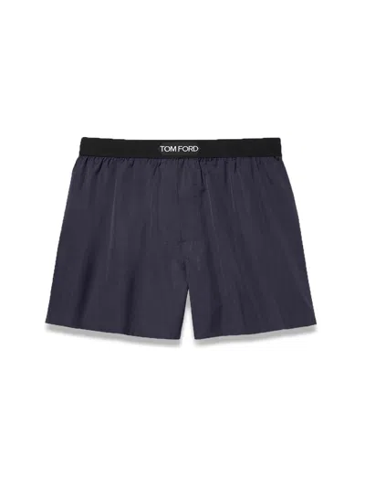 Tom Ford Cotton Shorts In Blue