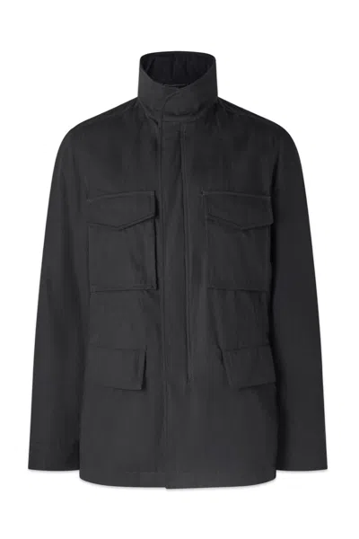 Tom Ford Cotton Silk Field Jacket In Black