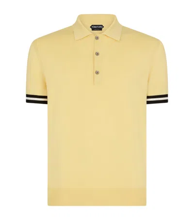 TOM FORD TOM FORD COTTON-SILK KNITTED POLO SHIRT
