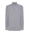 Tom Ford Striped Pattern Button-down Collar Long Sleeves Shirt In White