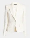 Tom Ford Cotton-silk Pique Single-breasted Jacket In White