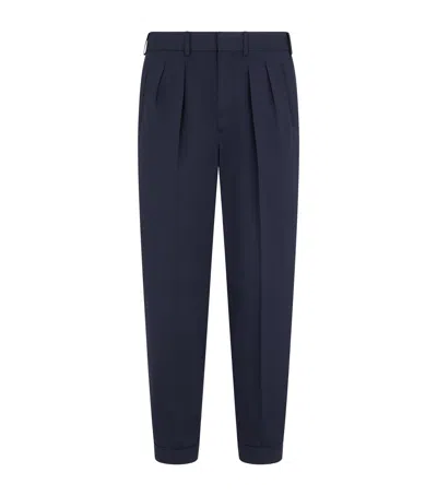 TOM FORD COTTON-SILK TAILORED TROUSERS