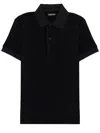 Tom Ford Cotton Polo Traditional Collar Shirt In Black