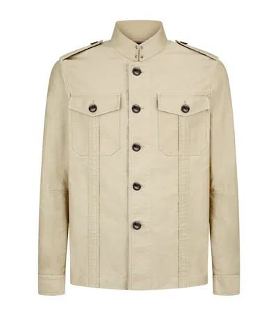 TOM FORD COTTON STAND-COLLAR SHIRT