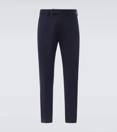 Tom Ford Cotton Straight Pants In Blue