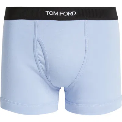 Tom Ford Cotton Stretch Jersey Boxer Briefs In Blue
