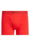 Tom Ford Cotton Stretch Jersey Boxer Briefs In Scarlet