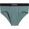 Tom Ford Cotton Stretch Jersey Briefs In Blue