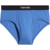 Tom Ford Cotton Stretch Jersey Briefs In Blue Navy Rigato