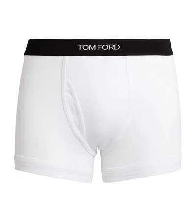 TOM FORD COTTON-STRETCH LOGO TRUNKS