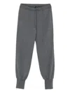 Tom Ford Tapered Leg Trousers With Adjustable Drawstring And Elasticized Cuffs In Gray