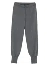 Tom Ford Tapered Leg Trousers With Adjustable Drawstring And Elasticized Cuffs In Gray
