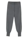 Tom Ford Tapered Leg Trousers With Adjustable Drawstring And Elasticized Cuffs In Gray